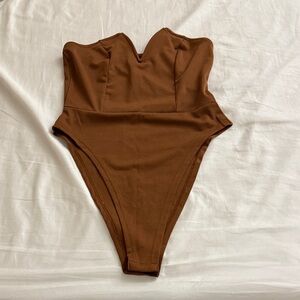 SHEIN Brown Bodysuit